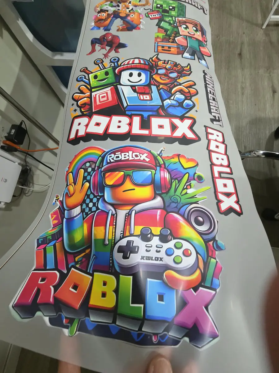 Paño DTF impreso con colores intensos y bordes definidos
